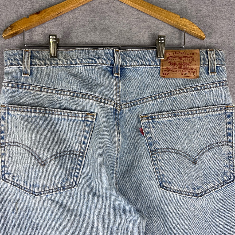 Vintage Levis Jeans Mens 38x32 (Fits 36x31) Blue 550 Relaxed Tapered 90s‎ USA